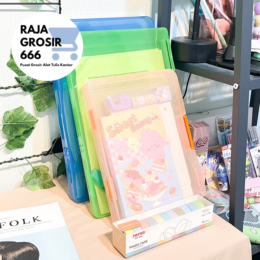 

Organizer Map Map ExpandingTempat map lucu imut bahan hardbox plastik A4 A6