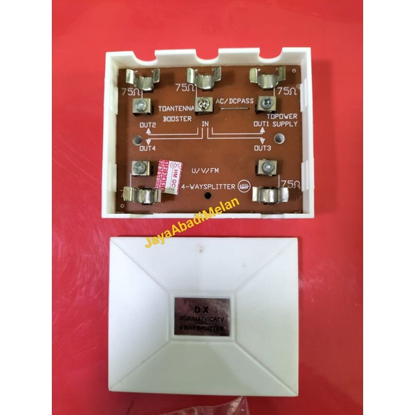 DX SPLITER ANTENA TV 4 WAY / PEMBAGI ANTENA TV / KONEKTOR ANTENA 4 TV