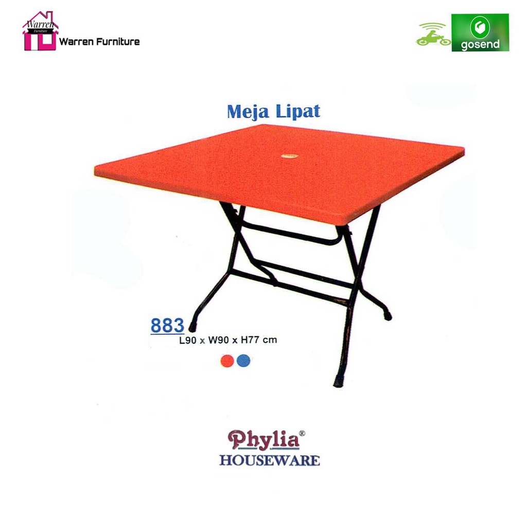 MEJA MAKAN LIPAT BESI PHYLIA