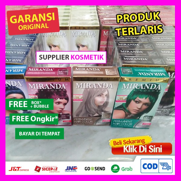 Semir Rambut Miranda Silver Abu Abu Coklat Blecing Blue Black Hitam Bleaching Golden Brown 30ml