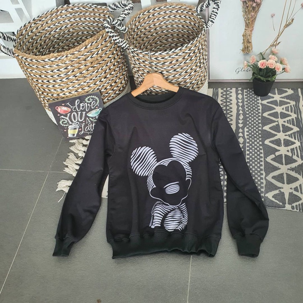 Sweater Crewneck wanita MICKEY