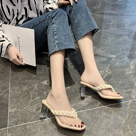 RYS - Baki Rattan Sandal Heels Korea Fashion Casual - Ori Import