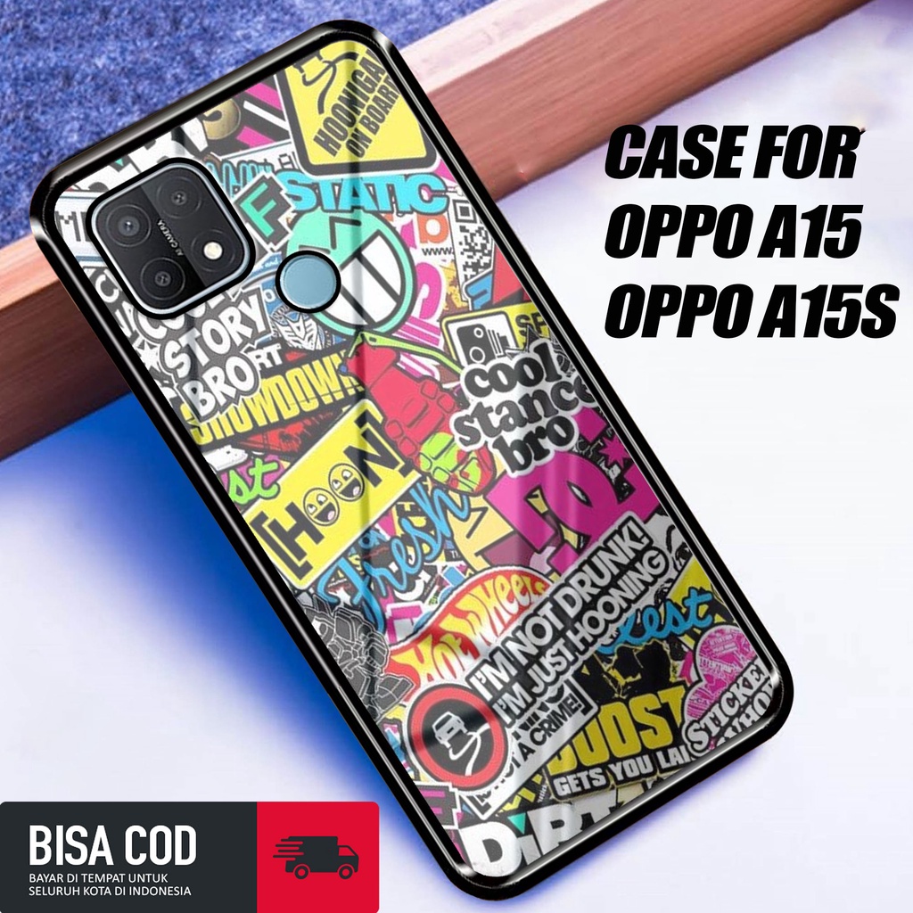 MJC - Case OPPO A15 / A15S [STIKER] - Fashion Case OPPO - Case Terbaru Hp OPPO - Case Murah - Case T