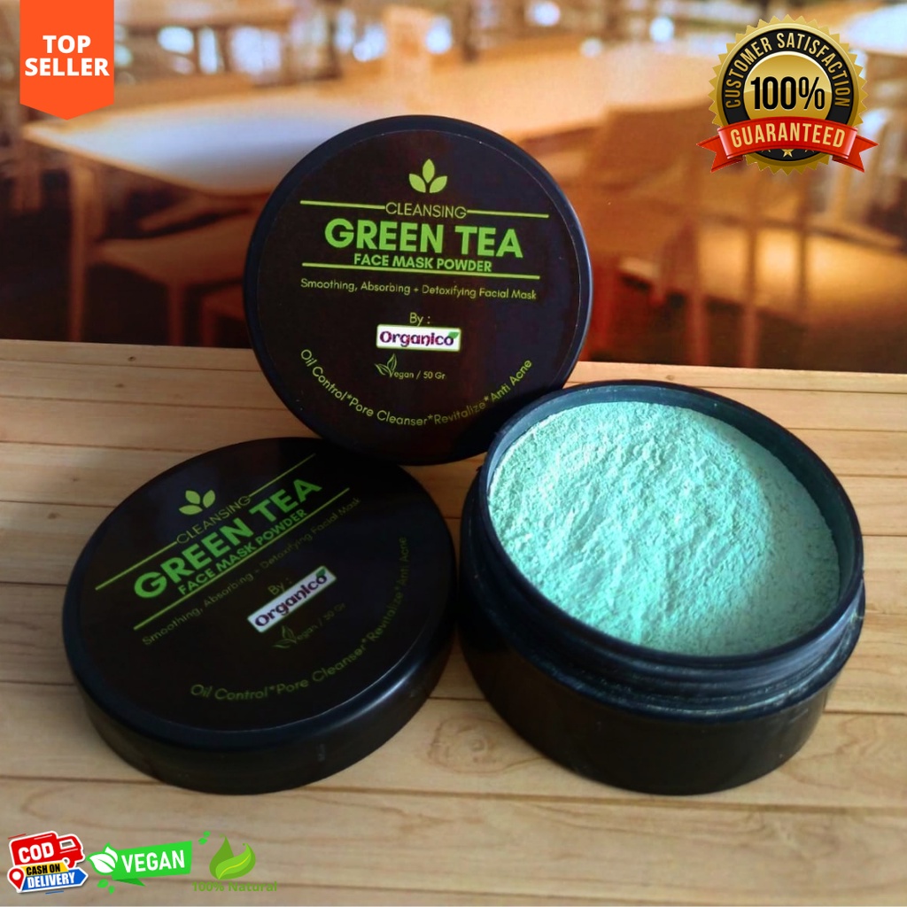 Masker Green Tea Masker Wajah Pria Clay Mask Masker Jerawat Organico