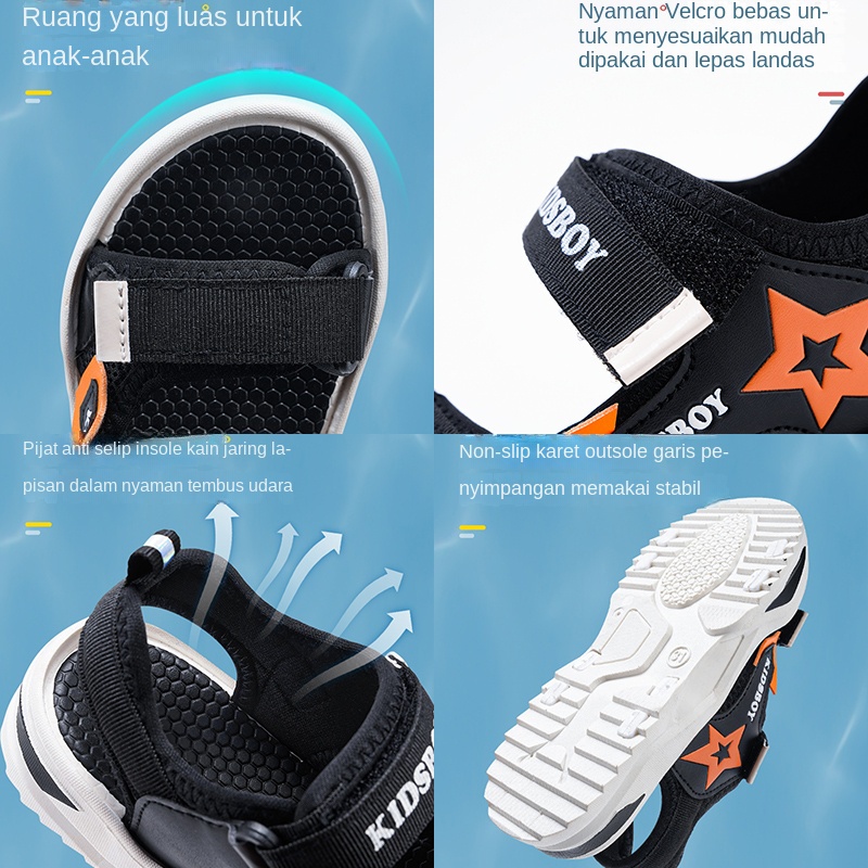 Sepatu Sandal Gunung Anak Laki Laki Velcro Impor