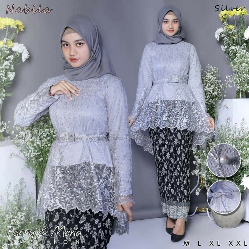 SETELAN KEBAYA NABILA TILLE / KEBAYA WISUDA MODERN / KEBAYA AUREL