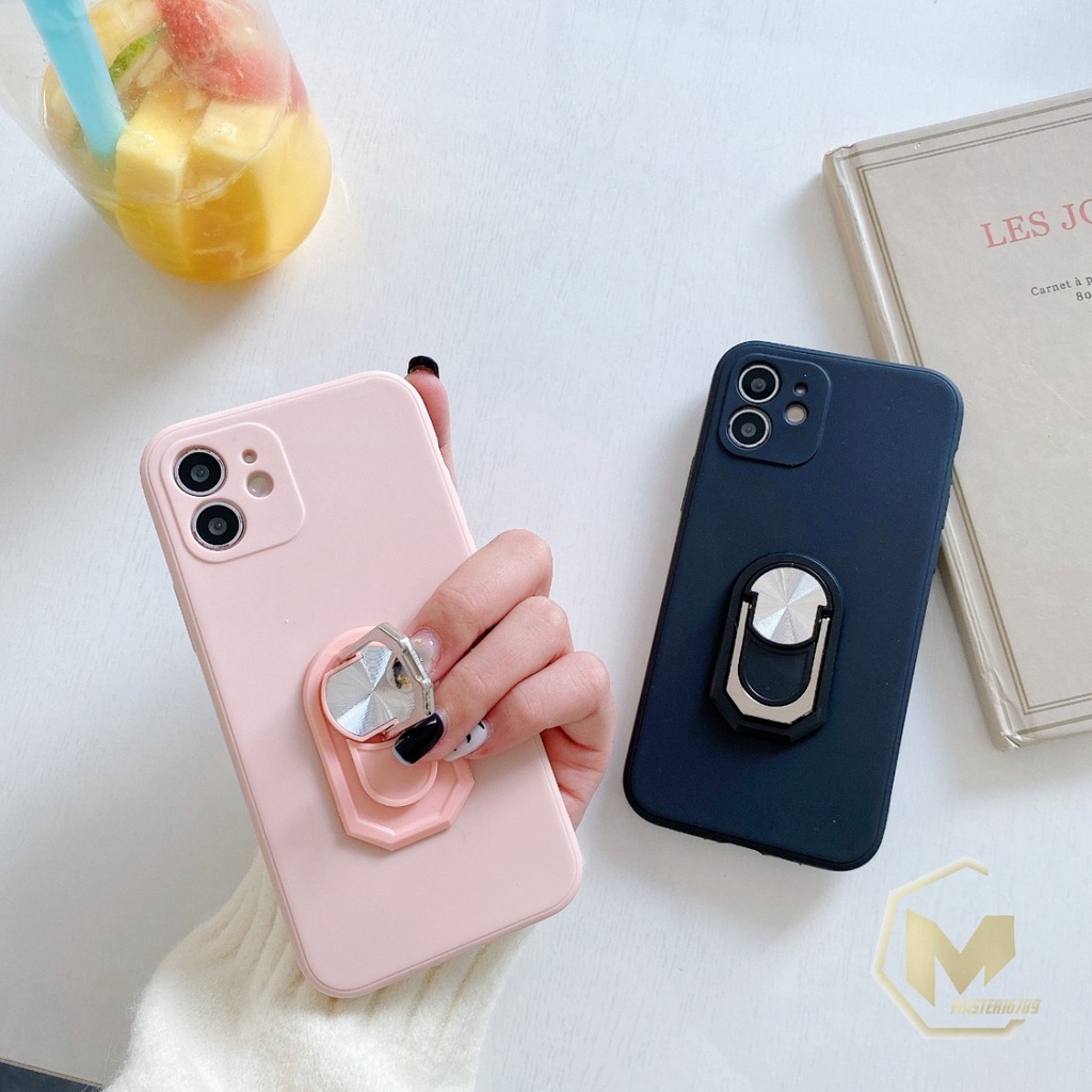 SOFTCASE MACARON RINGSTAND IPHONE 11 12 13 MINI PRO MAX MA2605
