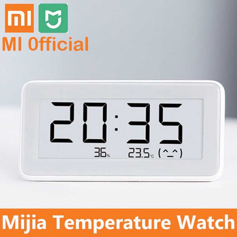 Xiaomi Jam Meja Digital Weker Thermometer Humidity Sensor Bluetooth Simple Estetik Putih Murah