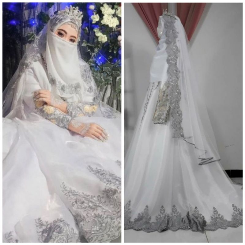 gaun pengantin muslimah syar'i gaun walimah gaun akad wedding dress muslimah syar’i gaun walimah