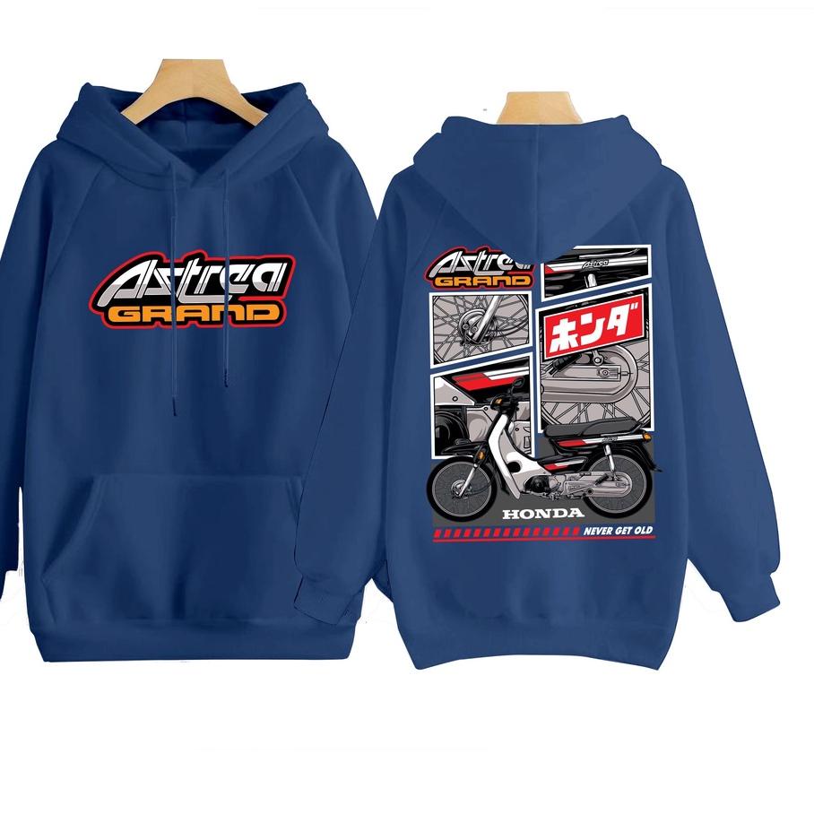 Miliki JAKET SWEATER DEWASA BIG SIZE motor jumper sweater hoddie pria wanita Honda astrea Grand Moto