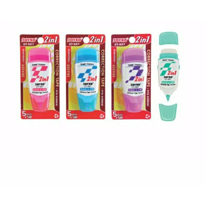 

Correction Tape Tip-Ex Kertas 2in1 Joyko CT-527