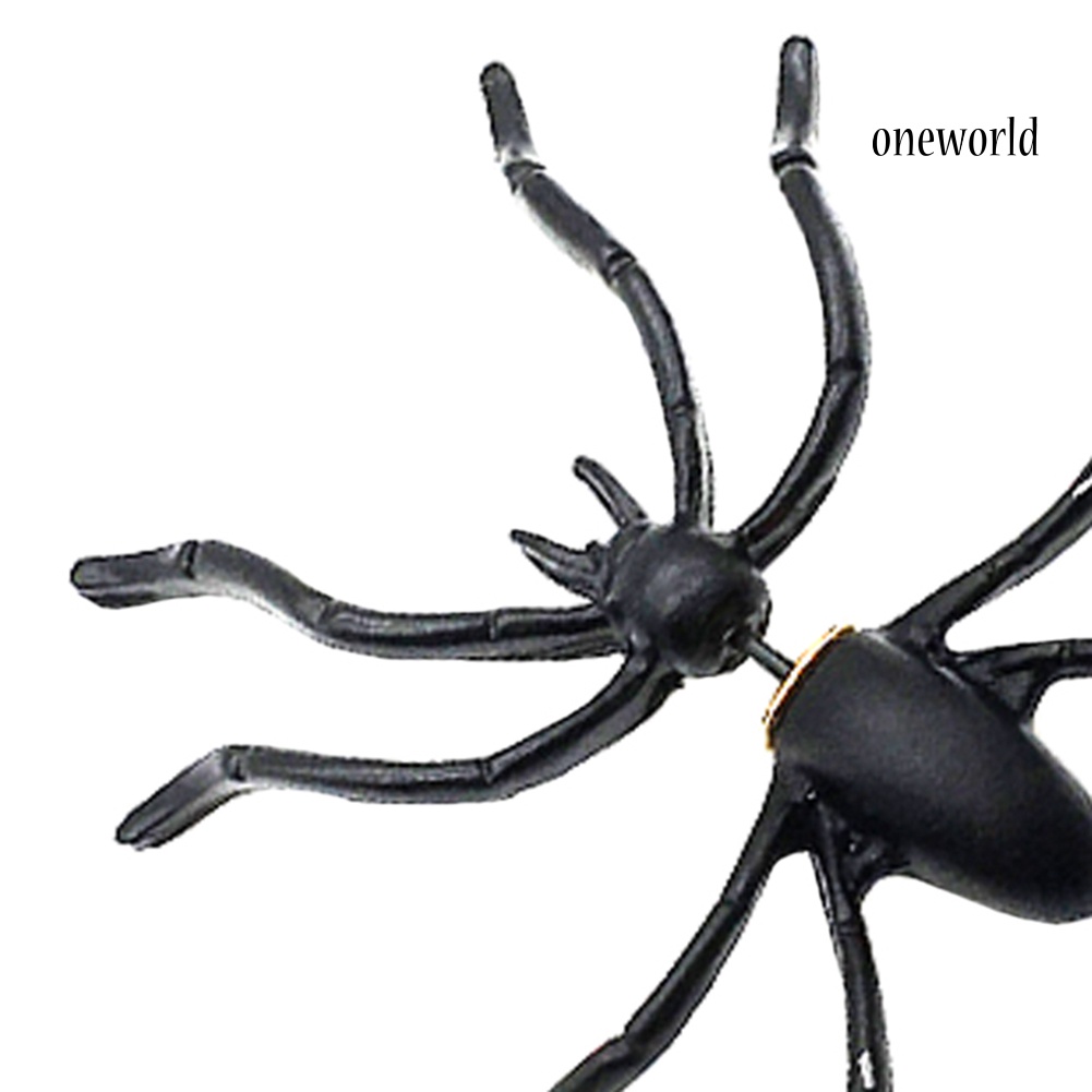 OW@ 1Pc Funny Spider Earring Stud Halloween Party Gothic Punk Fancy Dress Jewellery