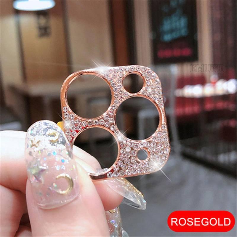 Rhinestone Glitter For iPhone 13 12 11 Pro Max Mini Camera Lens Protector Case Shiny Diamond Screen Protective 12Pro 13Pro iPhone 12