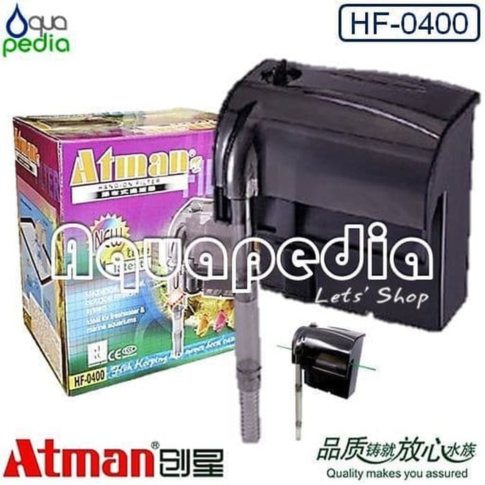 atman hf 0400 filter gantung aquarium hang on filter