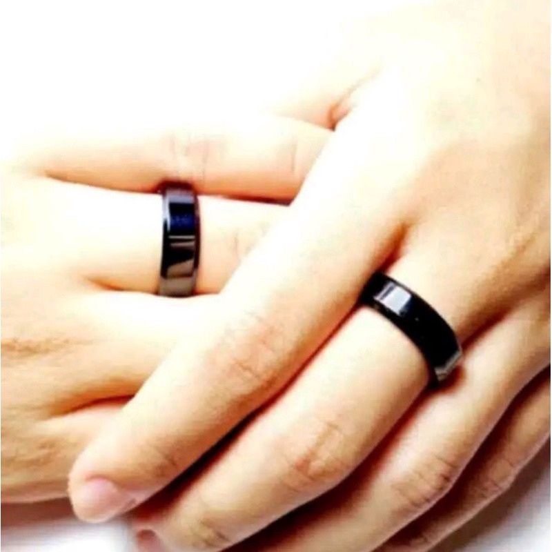 CINCIN TITANIUM HITAM POLOS UNISEX