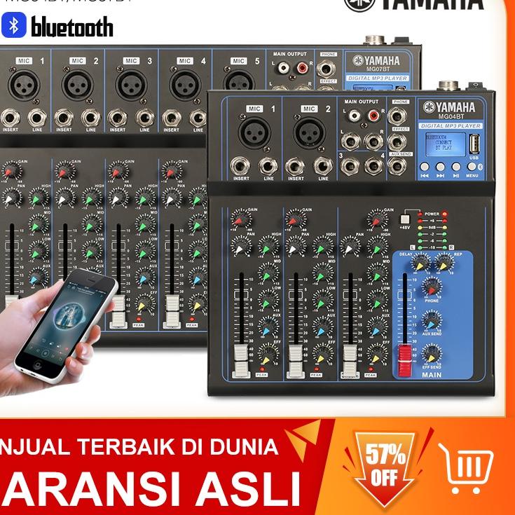 Paling Sesuai.. Mixer YAMAHA MG07BT/MG04BT  7/4-channel DJ MIXER mendukung peralatan audio pemutaran