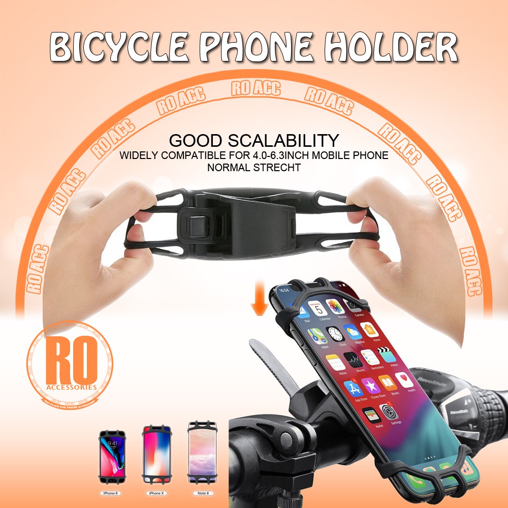 [RO ACC] NVN-CH03 NANVAN TEMPAT HP UNTUK DI SEPEDA DAN SEPEDA MOTOR BICYCLE PHONE HOLDER ALL TIPE HP