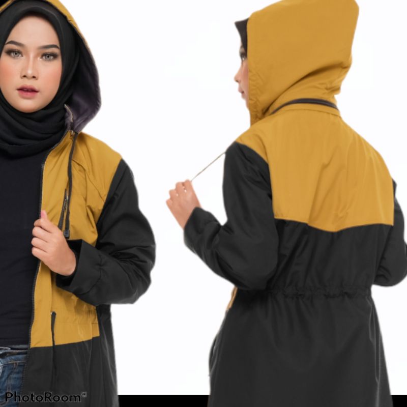 ANAPHA jaket parka muslimah kombinasi jaket cewe kombinasi parka syar i hijabers muslimah