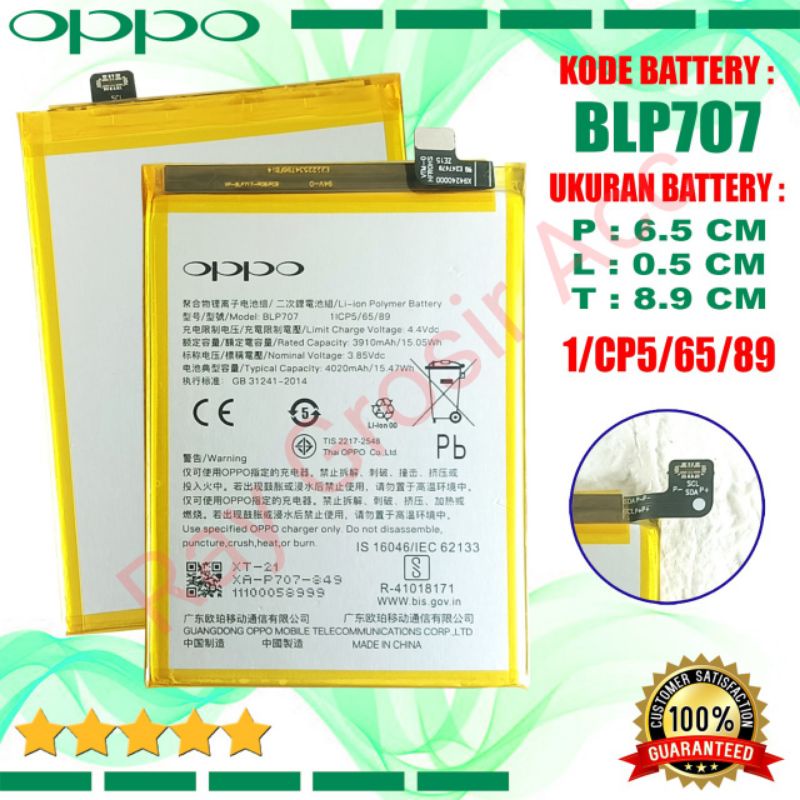 Baterai Original OPPO F11 CPH1911 CPH1913 BLP707 BLP-707