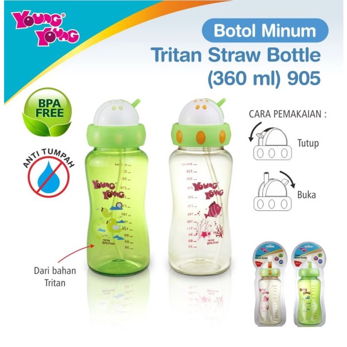 

Premium Botol Minum Bayi / Anak 360 ml Tritan Anti Tumpah BPA Free 1-3 Tahun