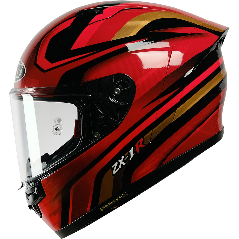 NJS ZX-1R HYPERDRIFT Hitam - Merah Gloss/Doff - Helm Full Face (FREE Visor Iridium ) - Helm Fullface