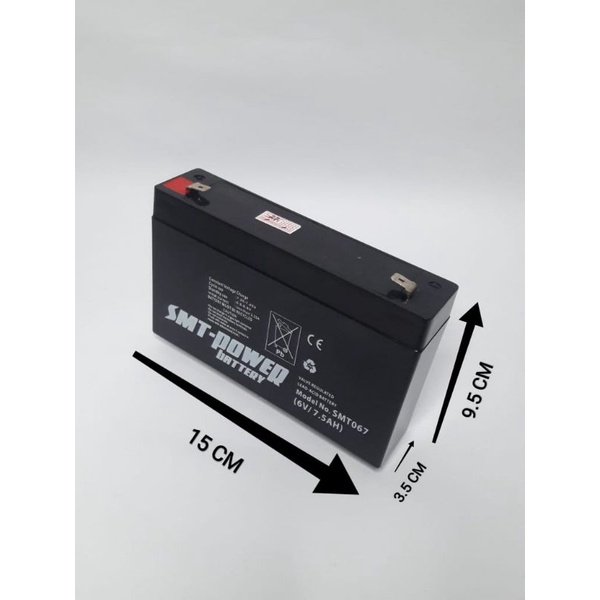 AKI SMT 6volt 7,5AH mobil/motor mainan