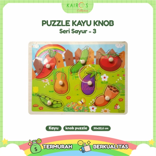 Puzzle Anak Kayu Knob Sayur