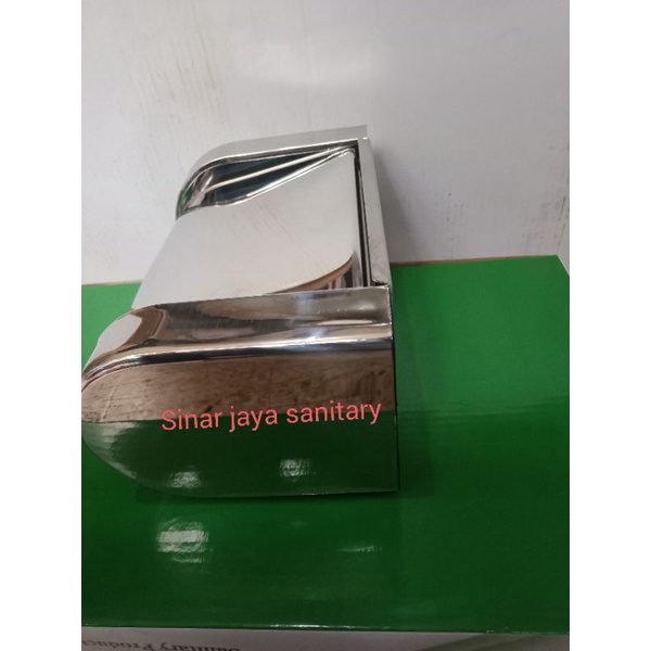 Tempat tissu box stainless / tempat tissu roll / Tempat tissu toilet gulung stainless