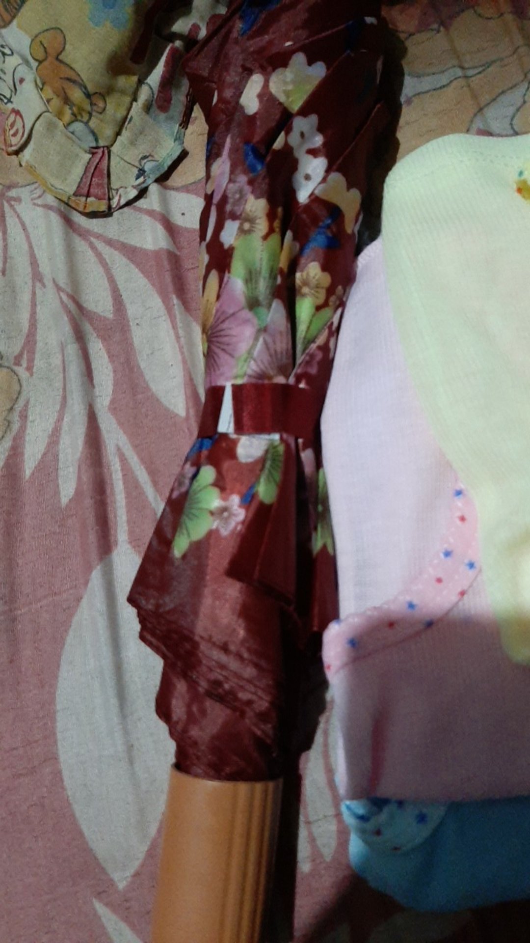 Payung Lipat Dengan Bahan Tahan Angin Dan Hujan Motif Bunga