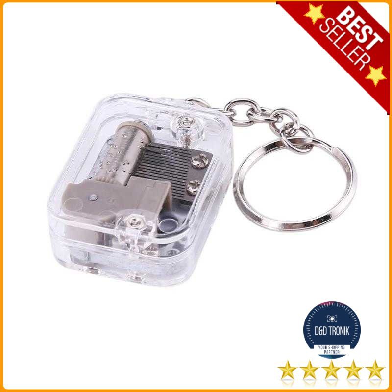 Gantungan Kunci Unik Model Music Box Mini VKTECH Kotak Musik DIY 18 Tones Music Box Keychain-4