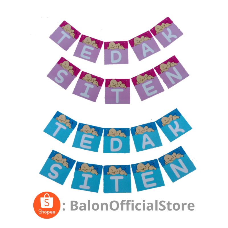 Promo Bunting Flag Tedak Siten ( arti tema nya Turun Tanah ) Banner Baner Baby bayi Tedhak Sinten Si
