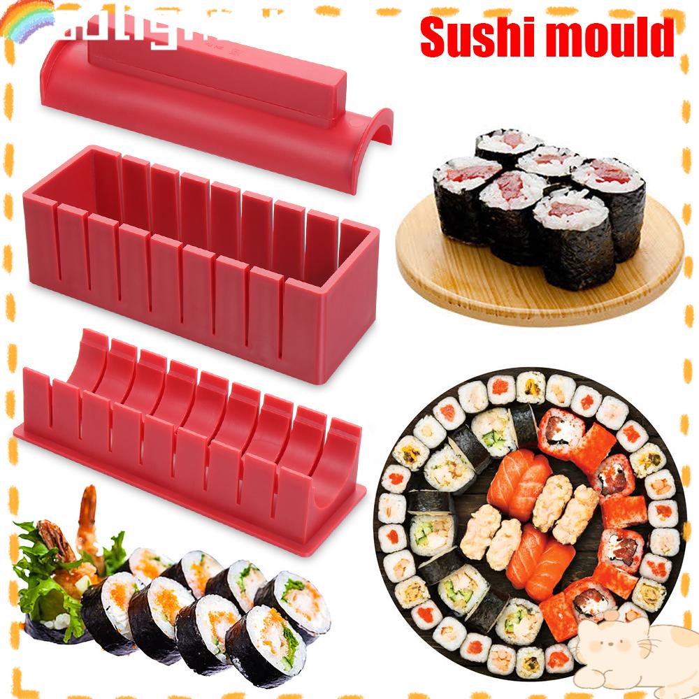 Solighter 3 / 10pcs Cetakan Pembuat Sushi DIY