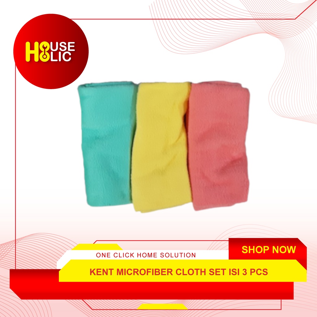 Kent Microfiber Clotch PK-30 / Kain Lap Set / Pembersih Debu Serbaguna