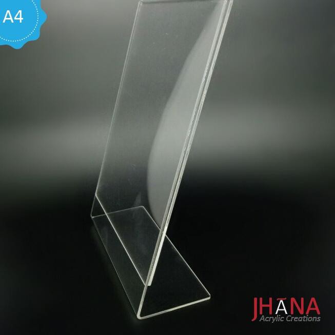 

Terlaris.. Tentcard A4 TCA4L / Akrilik Standing Menu / Acylic display holder