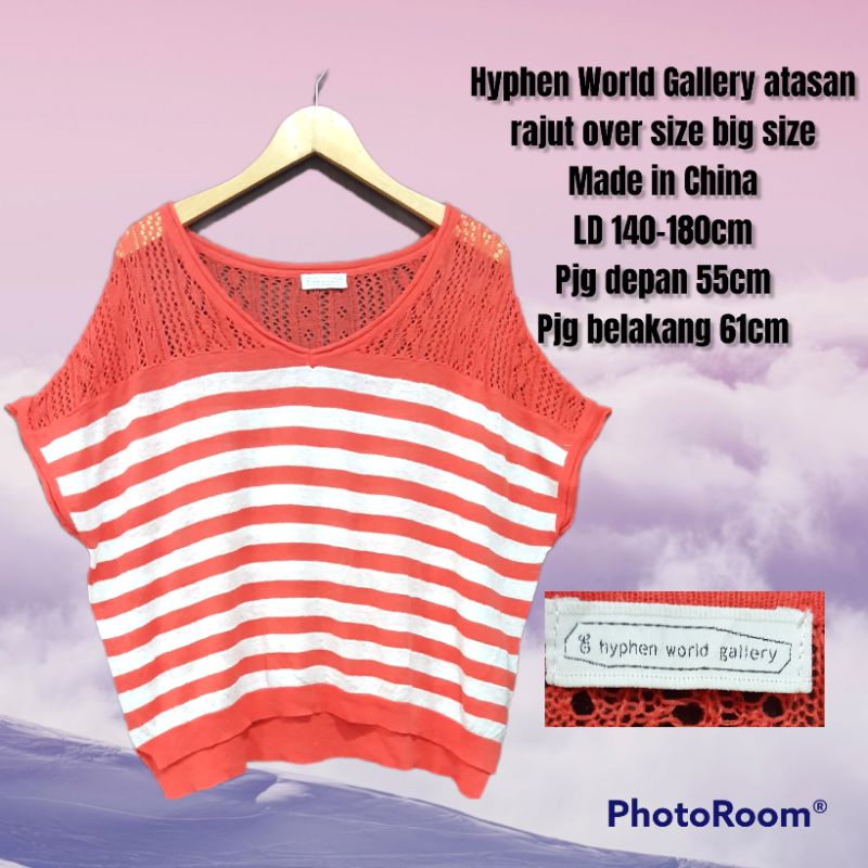 Hyphen World Gallery atasan rajut over size big size