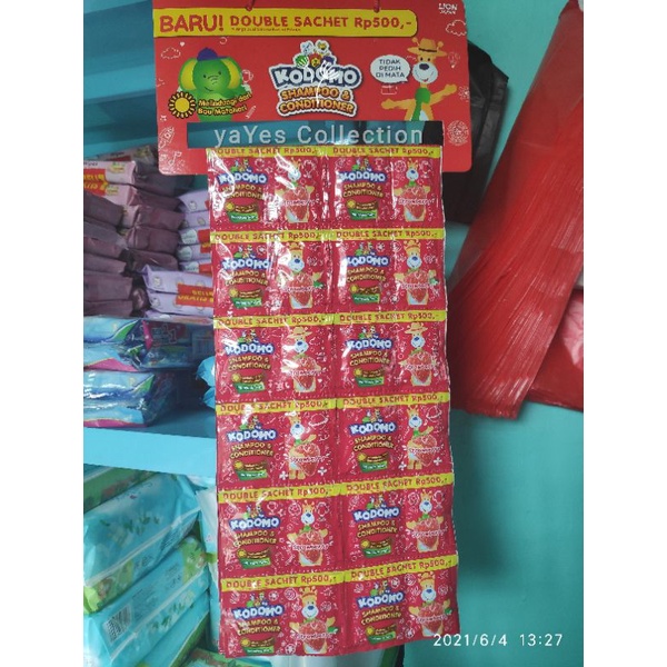 Kodomo Kids Shampo &amp; Conditioner 1 Renceng Sachet 12 Pcs strawberry Jeruk blueberry cerry sampo anak