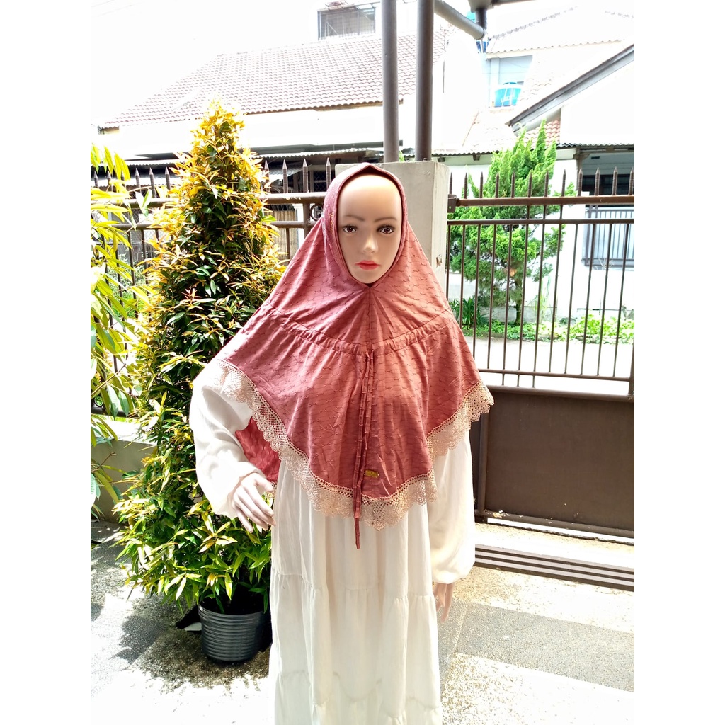 NEW  JILBAB CASSANDRA SERUT DEPAN RENDA PRADA (L) - HIJAB DOI ORI