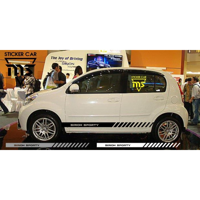 sticker stiker mobil daihatsu sirion sporty list body samping Elegan