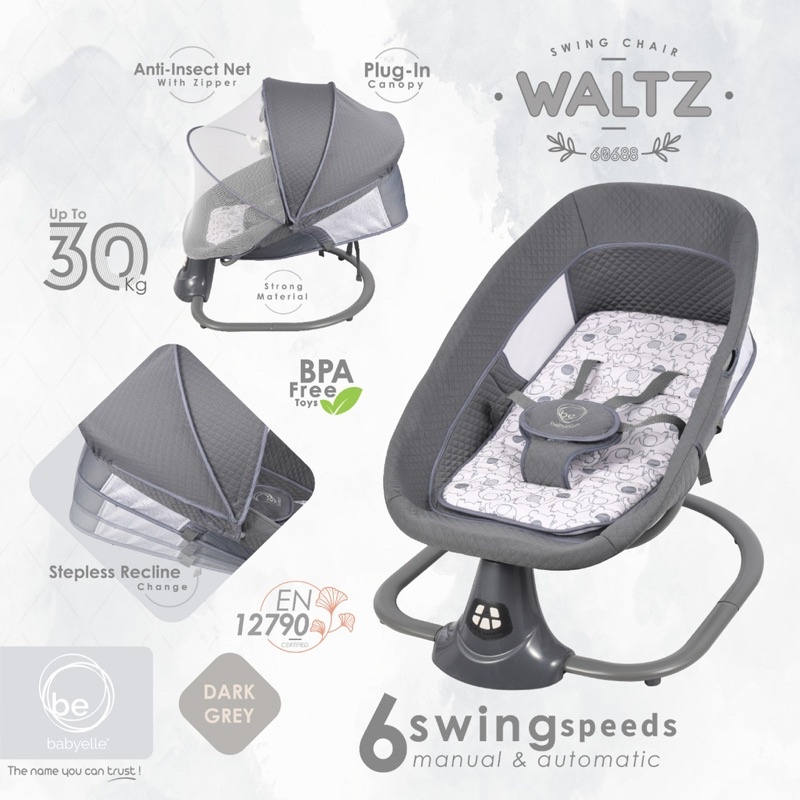 Makassar - Babyelle Waltz Swing / Babyelle BE 1203 Swing Cozy / Ayunan Bayi Elektrik Features / OTOMATIS Bouncer Swing