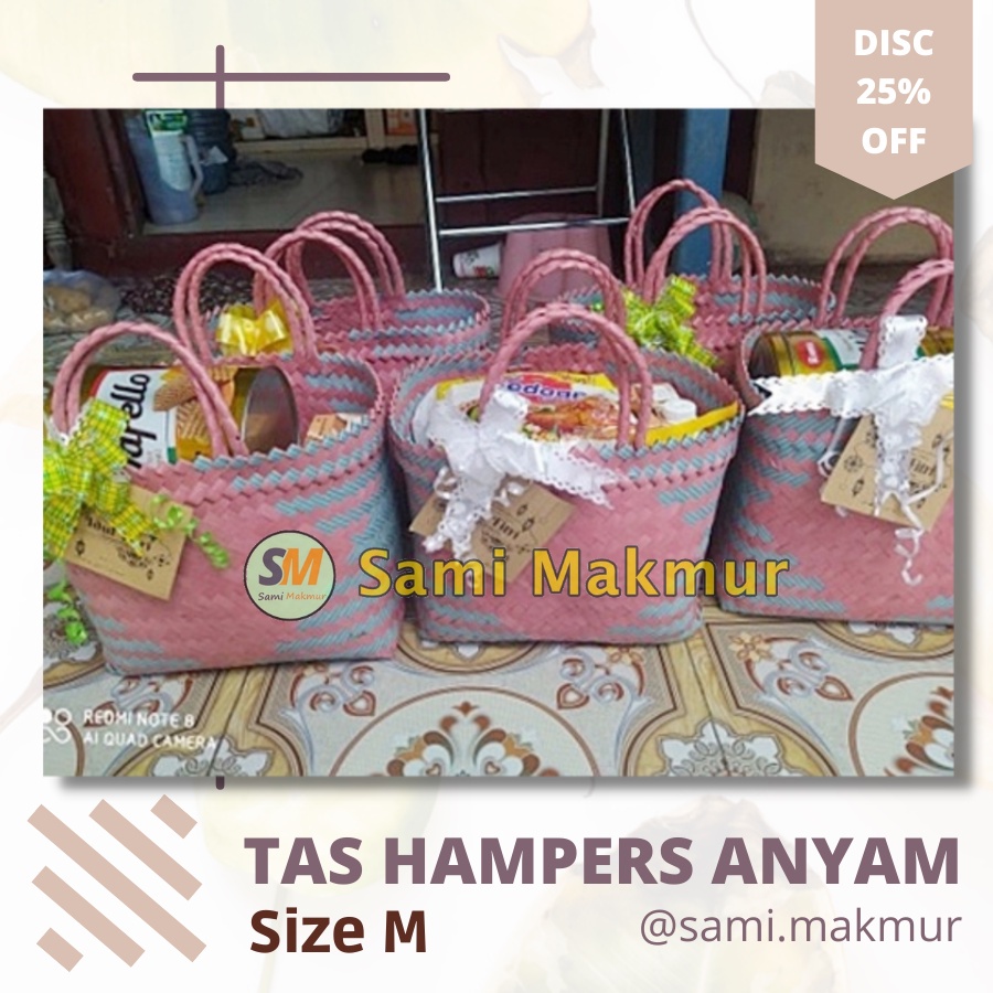 Tas Anyam Plastik LURIK SEDANG / Tanggung