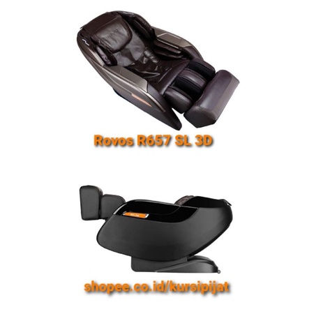 kursi pijat r657l 3d rovos sl track smart intelligent massage chair deluxe untuk terapi pijit pijet 