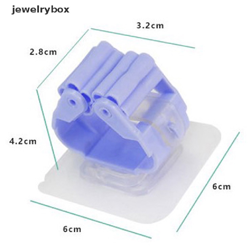 (jewelrybox) Rak Gantung Holder Sapu / Pel Model Tempel Dinding Untuk Kamar Mandi