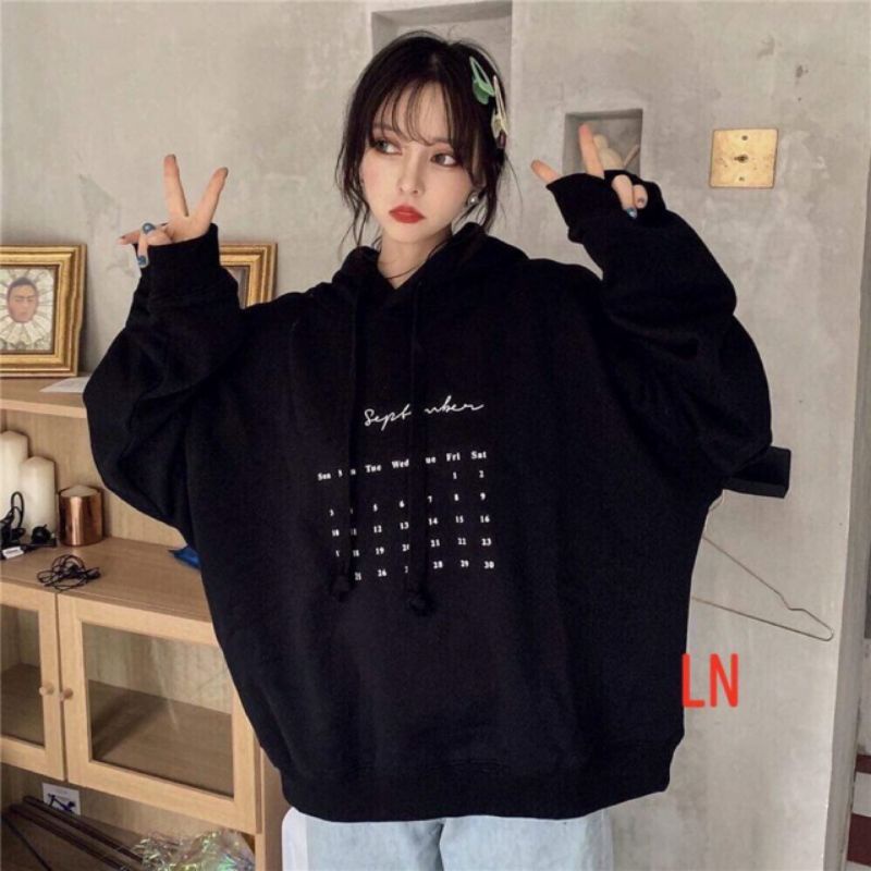 S - XXXXXL(6XL) Hoodie Fleece SEPTEMBER month Korean Style BIGSIZE OVERSIZE KALENDER Jaket Sweatshirts Back To School