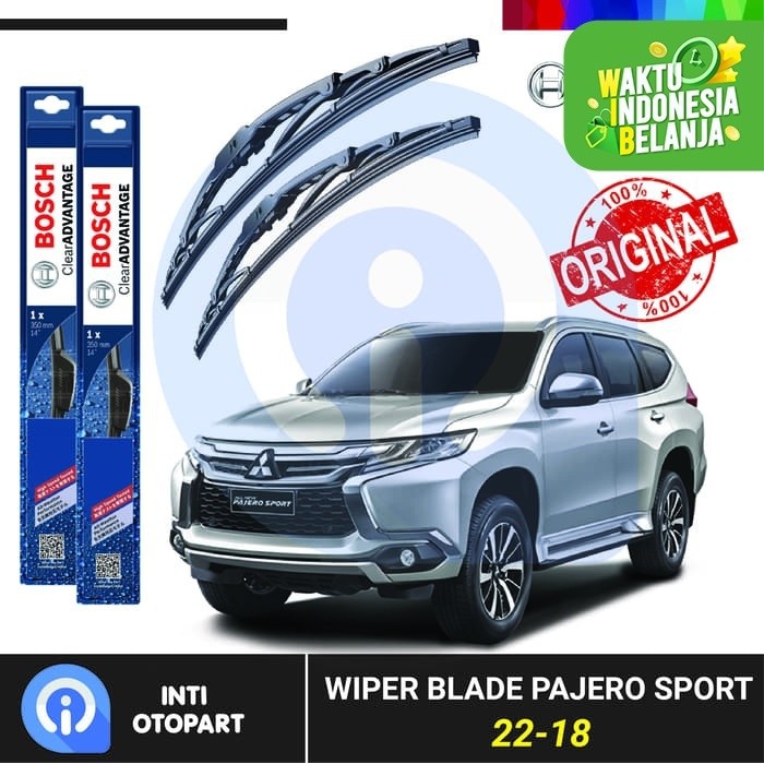 Wiper Blade Pajero Sport BOSCH Sepasang Advantage 18-22&quot; ORIGINAL