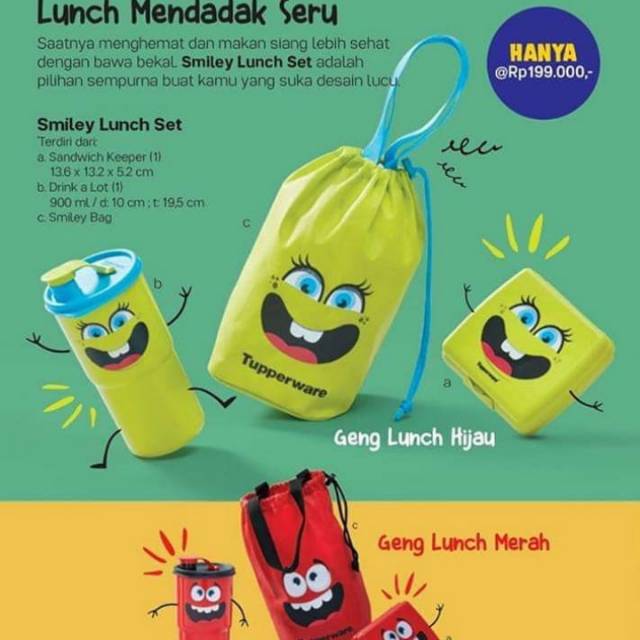 Smiley lunch set