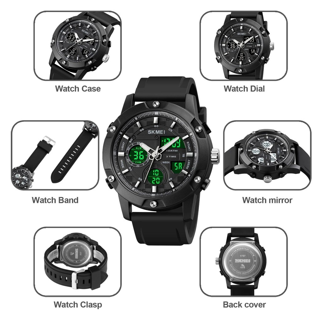SKMEI 1757 Jam Tangan Pria Digital Anti Air 10 Bar WATCHKITE WKOS