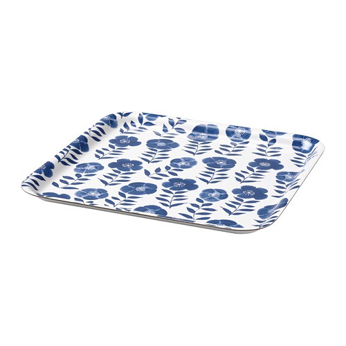ROSENHATTA Baki 33x33 cm pola bunga biru