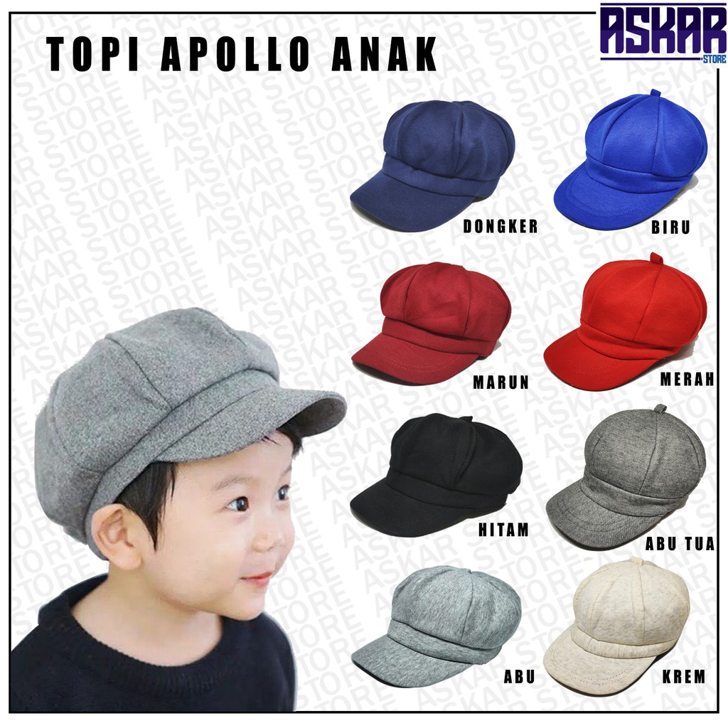 Topi apollo anak laki laki perempuan / Topi Anak Apollo / Topi Anak Laki laki / topi anak laki laki 2 tahun / Topi Anak Laki / Topi Anak 2 Tahun