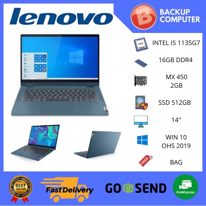 LENOVO Flex 5 14IIL05 82HS00C4ID (ABBYS BLUE)
