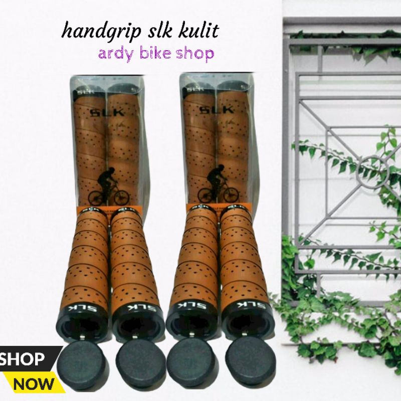 handgrip lock litepro slk kulit dan busa empuk handgrip sepeda mtb crop